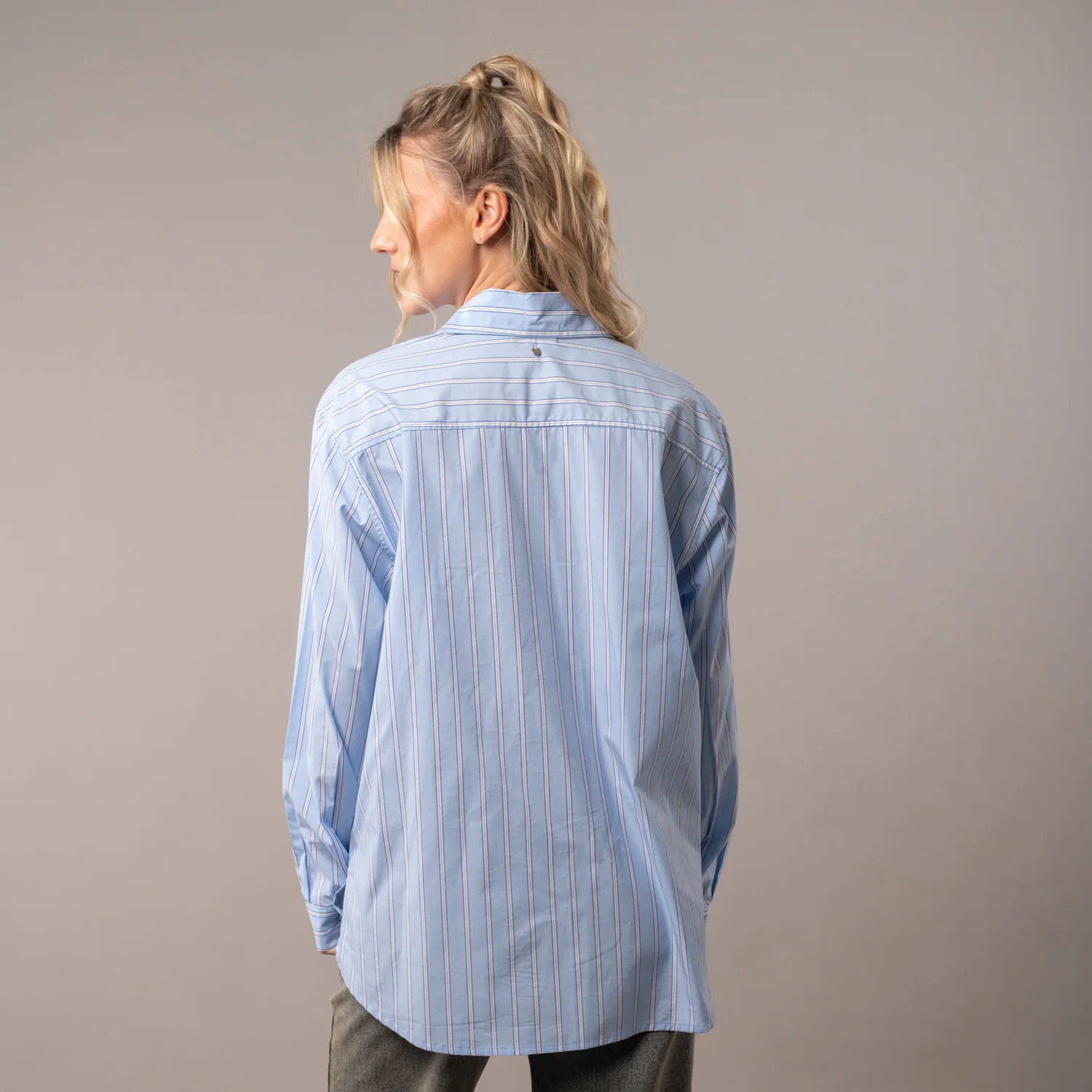 Camisa Ml Mykonos Stripe Oversize Glacier Lake - Image 4