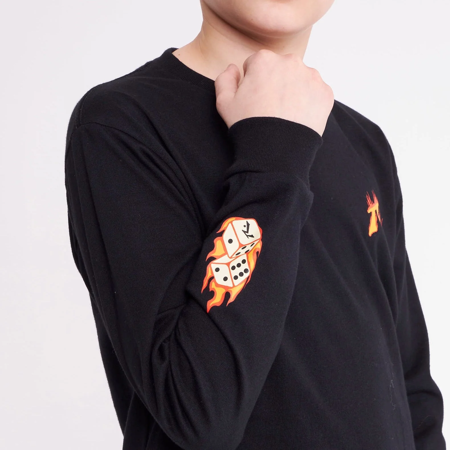 Remera On Fire Junior Black - Image 3